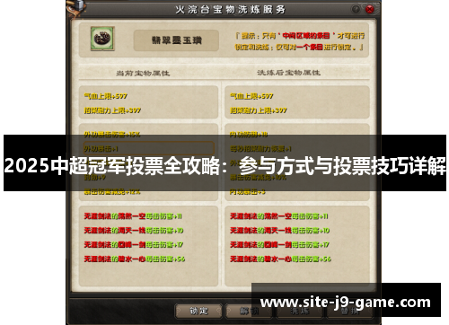 2025中超冠军投票全攻略:参与方式与投票技巧详解