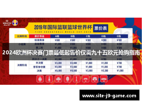 2024欧洲杯决赛门票最低起售价仅需九十五欧元抢购指南